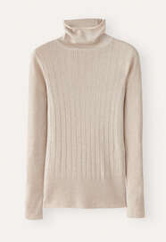 Gerippter Pullover, Zartes Rehbraun, webstill