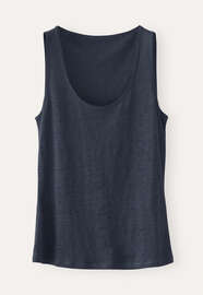 Schlichtes Tr&auml;ger-Top, Blauschwarz, webstill
