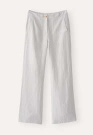 Hose mit geradem Bein, Eisgrau, webstill
