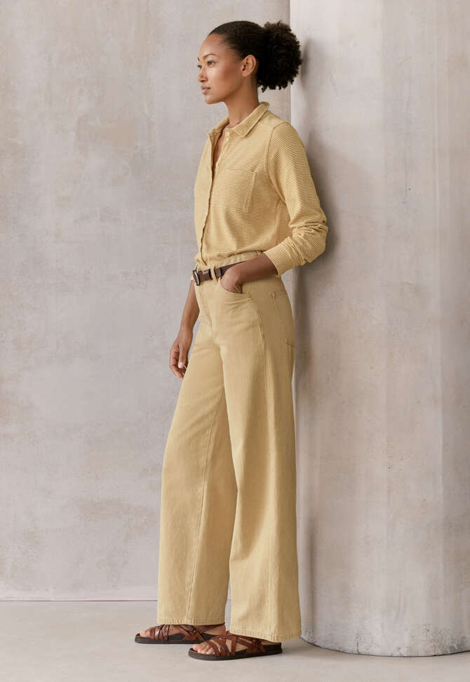 Jeans mit geradem Bein, Gewaschenes Sandbeige, completeTheLook