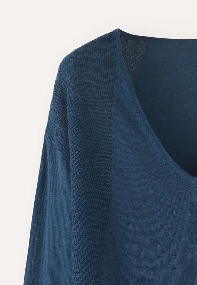 Pullover mit V-Ausschnitt, Petrol, completeTheLook