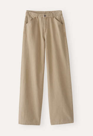 Jeans mit geradem Bein, Gewaschenes Steingrau, webstill