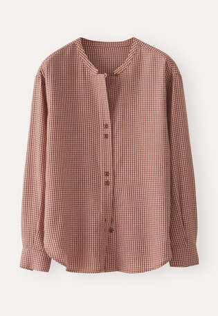 Vichy-Karo-Bluse, Marone/Kirsche, webstill