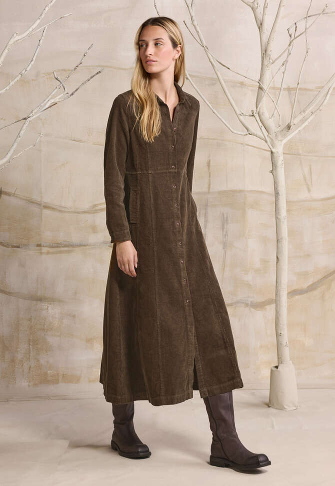 Kleid mit Eins&auml;tzen, Torf, completeTheLook