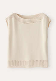 Pullover mit H&auml;keldetail, Pergament, webstill