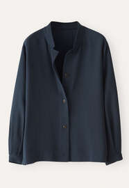 Nehru-Jacke, Aquamarintinte, webstill