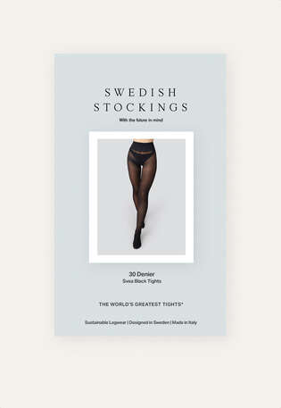 Halbtransparente Strumpfhose, Schwarz, webstill