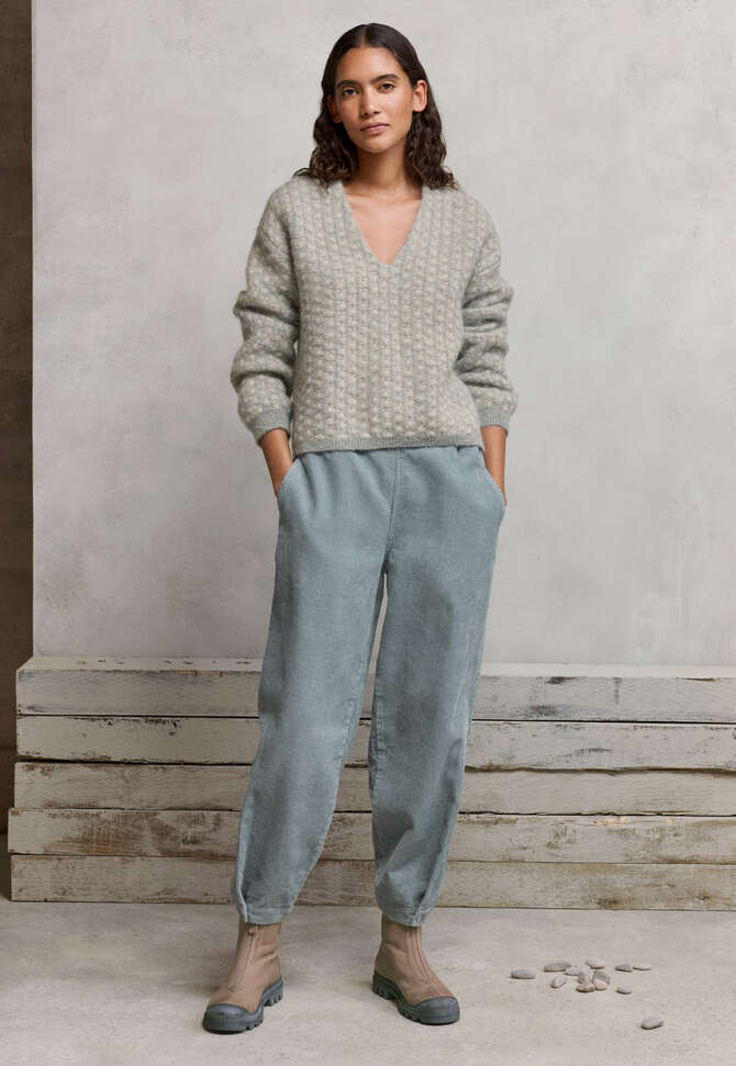 Schmal zulaufende Hose, Enteneiblau, completeTheLook
