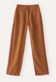 Entspannt geschnittene Hose mit geradem Bein, Terrakotta-Orange, webstill