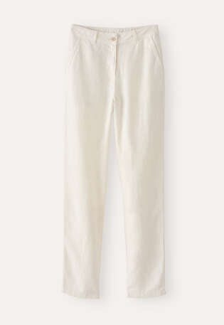 Jeans mit schmalem Bein, Ecru, webstill