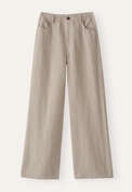 Weite Hose mit geradem Bein, Nerz, webstill