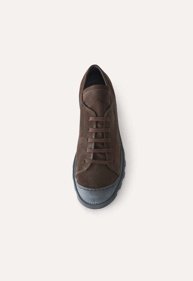 Schn&uuml;r-Sneaker, Kaffee, completeTheLook