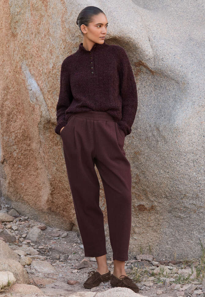 Jersey-Hose, Aubergine, completeTheLook