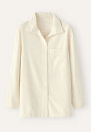 Bluse mit Trichterkragen, Creme, webstill