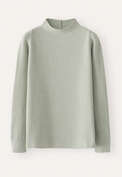 Trichterkragen-Pullover, Frostiges Salbei, webstill