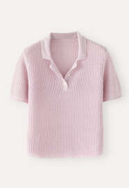 Pullover mit Kragen, Fliederrosa, webstill