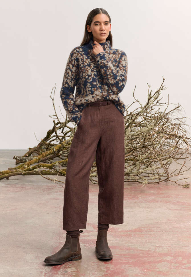 Jacquardpullover, Petrol/Rost, completeTheLook