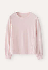 Lang&auml;rmliges Jersey-Oberteil, Eisros&eacute;, webstill