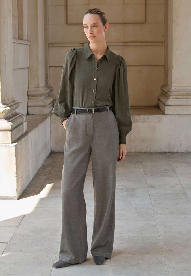 Hose mit geradem Bein, Zartes Kohlschwarz, completeTheLook