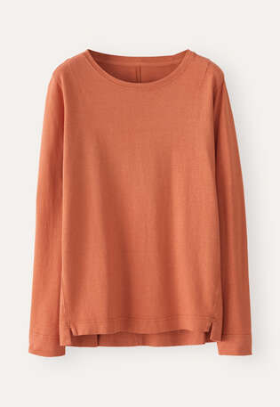 Lang&auml;rmliges Top, Zartes Orange, webstill