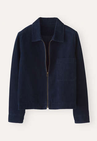 Jacke mit Rei&szlig;verschluss, Dunkles Petrol, webstill