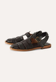 B&auml;ckersandalen, Schwarz, webstill