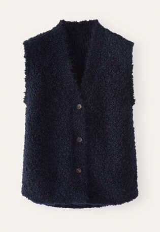 Strickweste, Petrolblau, webstill