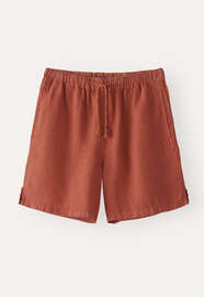 Schlupf-Shorts, Terrakottarot, webstill