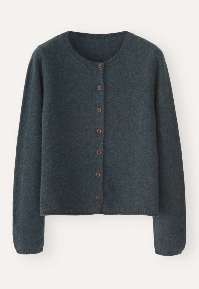 Durchgekn&ouml;pfter Pullover, Petrol-Schiefer, completeTheLook