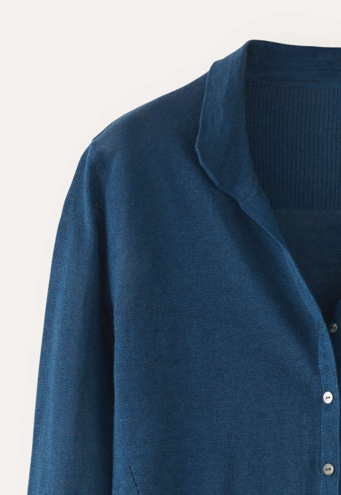 Cardigan mit Kragen, Petrol, completeTheLook