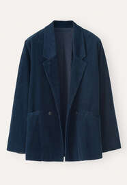Zweireihige Jacke, Aquamarinschwarz, webstill