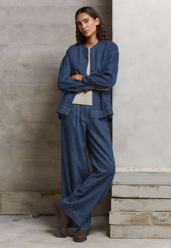 Indigo-Overshirt, Dunkles Denimblau, completeTheLook