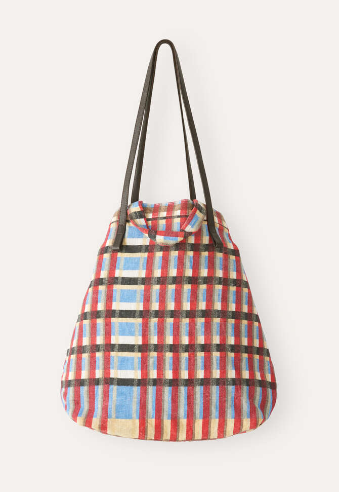Karierte Tasche, Blau/Rot, completeTheLook