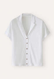 Jersey-Bluse, Wei&szlig;, webstill