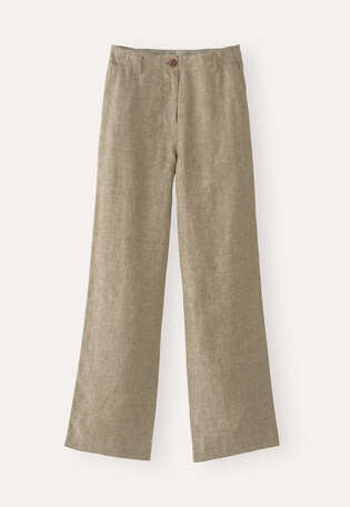 Entspannte Hose mit geradem Bein, Olive-Taupe, webstill