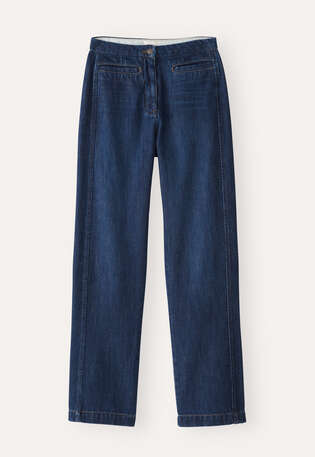 Schmale gerade Jeans, Gewaschenes Indigo, webstill