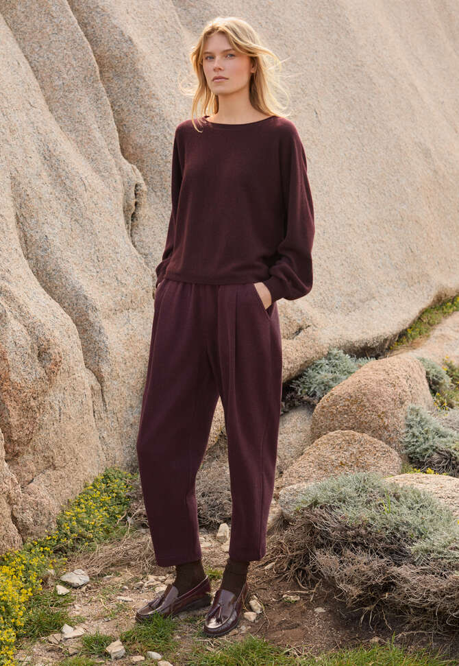 Pullover mit Dolman-&Auml;rmeln, Brombeere, completeTheLook