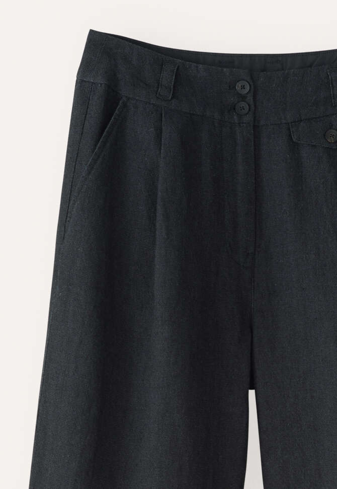 Hose mit weitem Bein, Grauschwarz, completeTheLook
