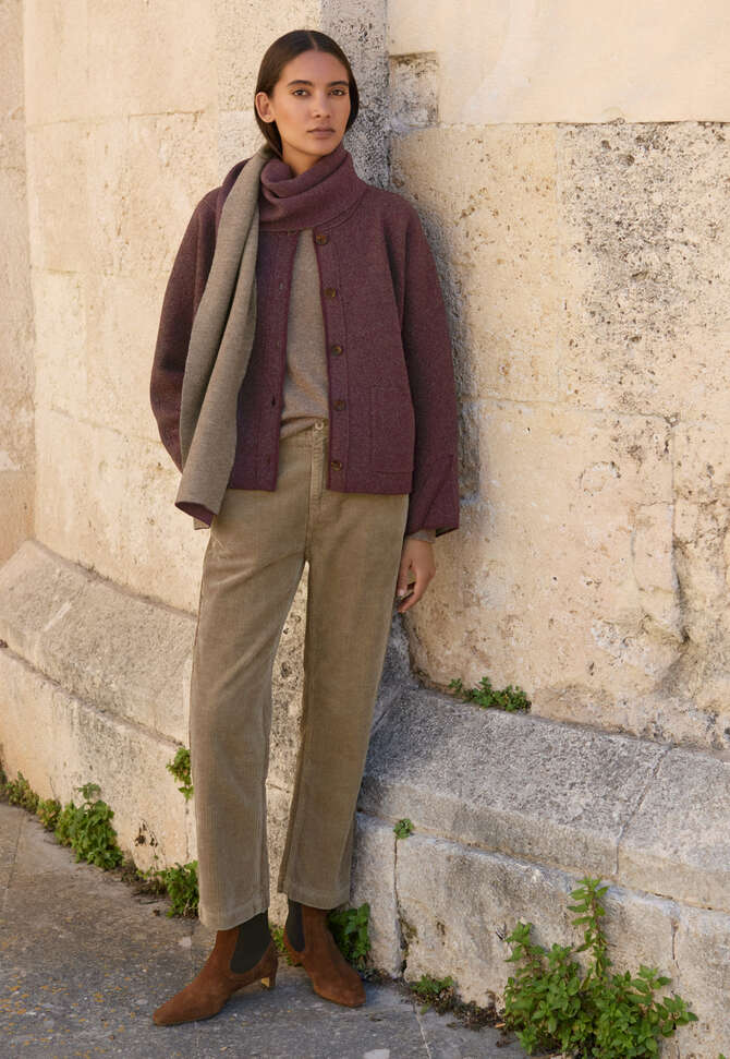 Dolman-Jacke, Aubergine, completeTheLook