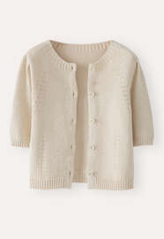 Kurz&auml;rmeliger Cardigan, Natur, webstill