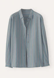 Streifen-Overshirt, Zartes Denimblau, webstill
