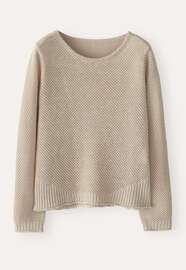 Pullover im Perlmuster, Pergament, webstill