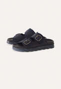 Sandalen mit klobiger Schnalle, Navy, webstill