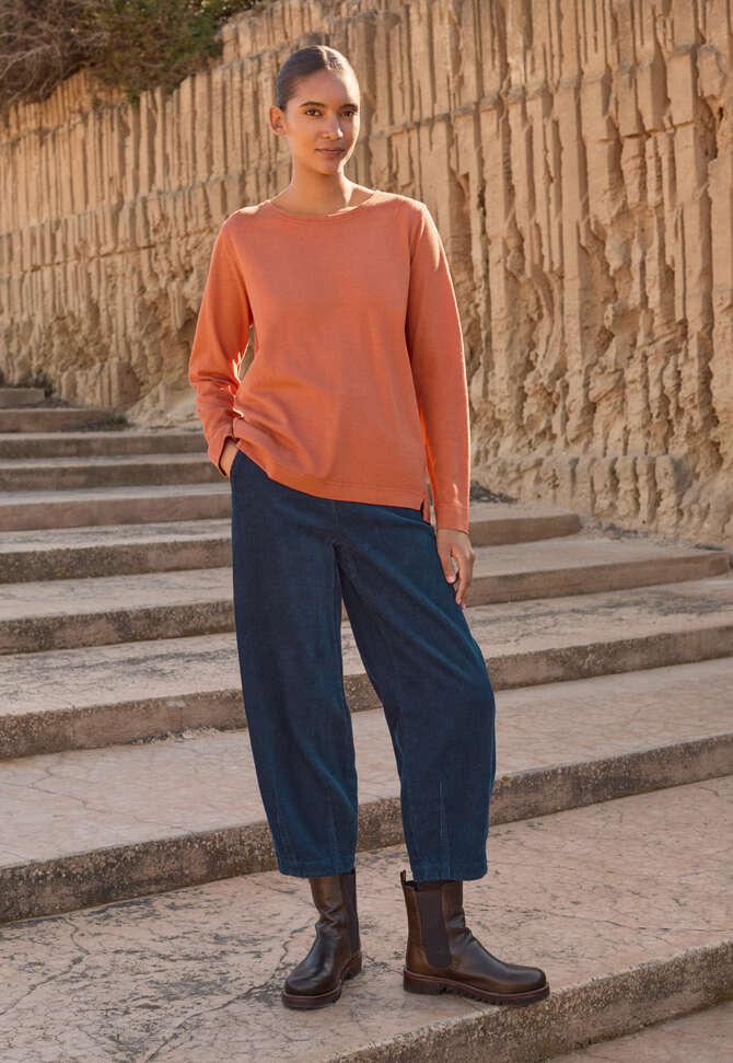 K&uuml;rzere Hose aus Cord, Dunkles Petrol, completeTheLook