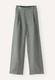 Hose mit glatter Front, Dunkles Lorbeer, webstill