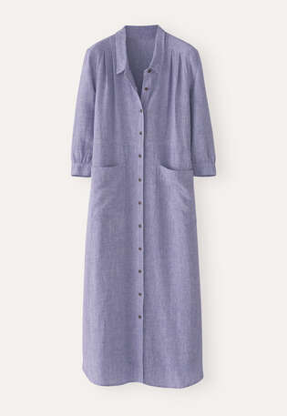 Kleid mit Faltendetail, Veilchen, webstill