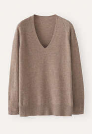 Pullover mit V-Ausschnitt, Latte, webstill