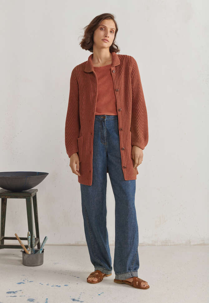 Indigo-gef&auml;rbte Hose, Dunkles Denimblau, completeTheLook