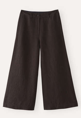 Edle Culotte, Schwarz/Braun, webstill