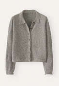 Cardigan im Perlmuster, Taupe/Mint, webstill